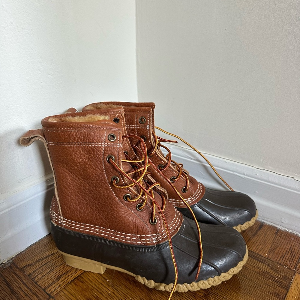 Brown and Black Duck Boots LL Bean Boots